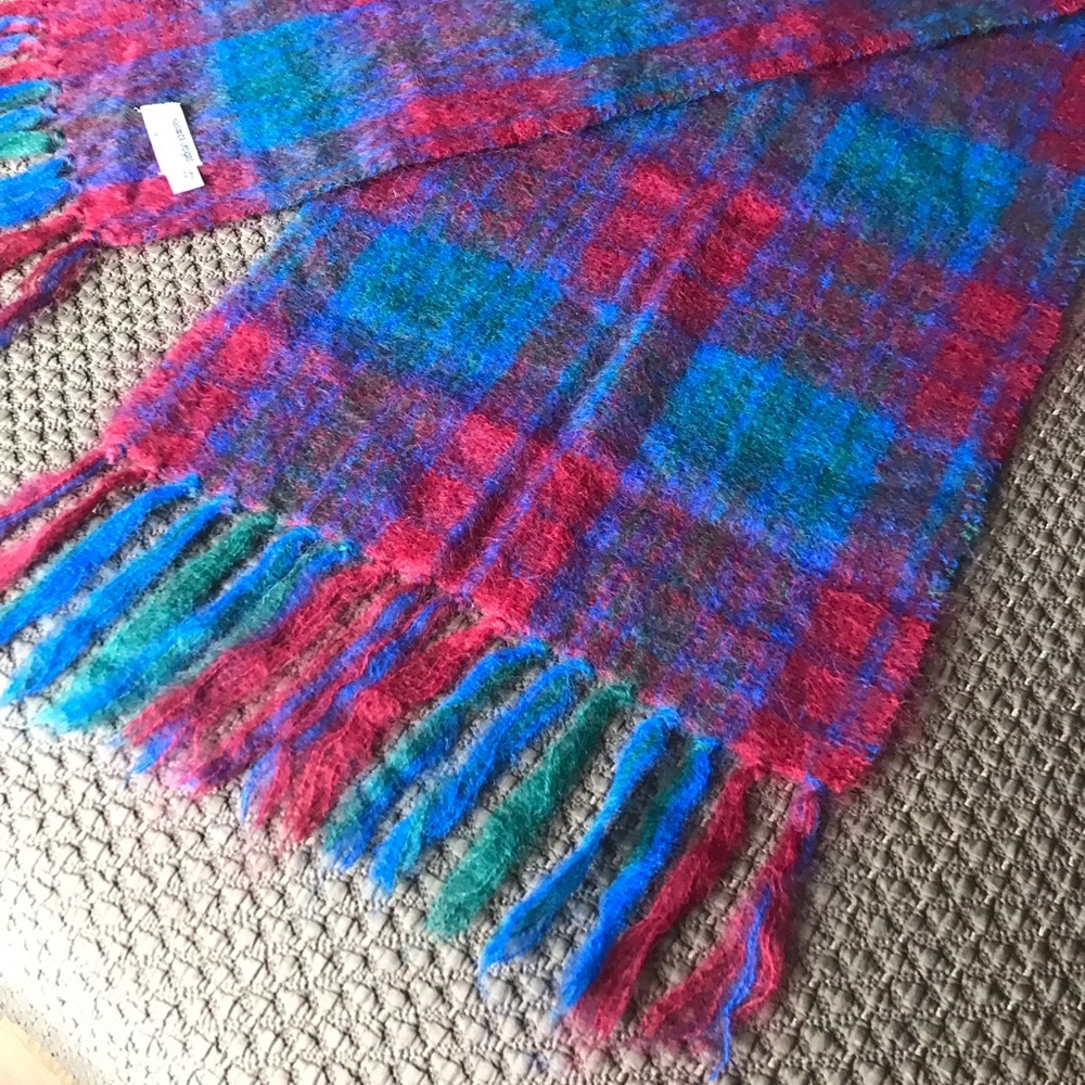 Scottish Mohair Blanket Shawl Scarf Wrap